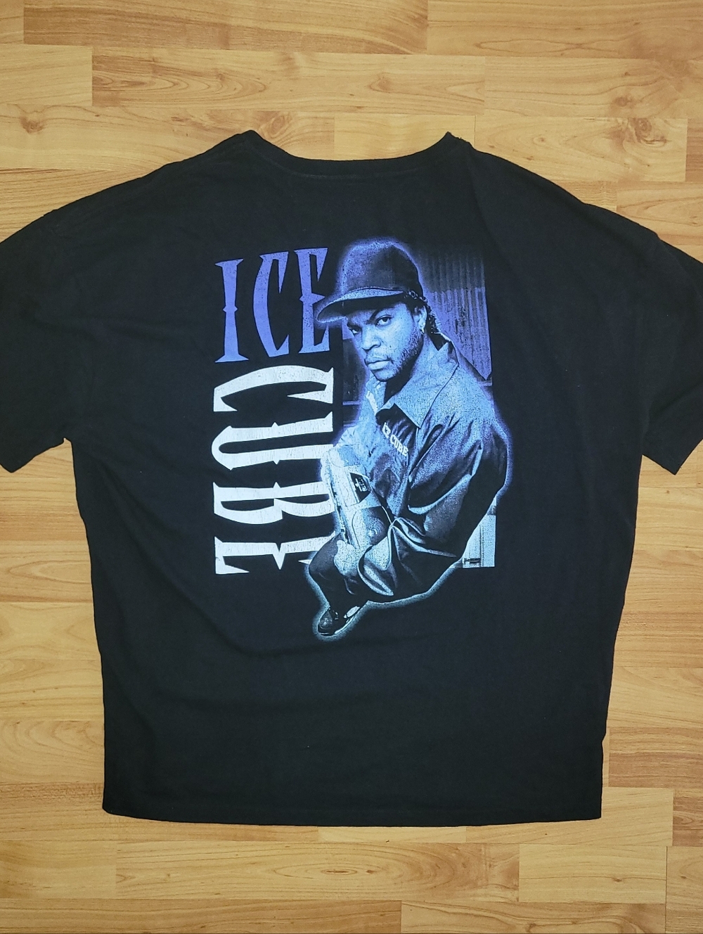 Ice Cube Rap Tee, Retro Graphic Black T-shirt, Men's Big Large /XL